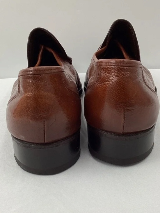 FLORSHEIM Men\'s Tan Leather Slip-On Loafers, Size 9.5 - Like New